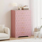 5 Drawers Tall Dresser for Bedroom, Modern Nightstand for Bedside Closet, Wood Chest of Drawers , Wooden Storage Cabinet and Organizer