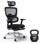 Ergonomic Mesh Gaming Chair with 4D Turn Over-Style-Up Arms, 3D Headrest, Office Chair with Adjustable Lumbar & Leg Support