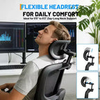 Sedia da Gaming Ergonomica in Mesh con Braccioli 4D Ribaltabili, Poggiatesta 3D, Sedia da Ufficio con Supporto Lombare e Gambe Regolabile