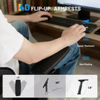 Sedia da Gaming Ergonomica in Mesh con Braccioli 4D Ribaltabili, Poggiatesta 3D, Sedia da Ufficio con Supporto Lombare e Gambe Regolabile