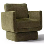 Lot de 2 fauteuils d'appoint modernes pivotants à 360°, fauteuils de salon rembourrés avec assise épaisse de 16,5 cm pour salon, chambre ou bureau - Panipeachy