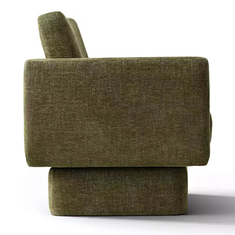 Lot de 2 fauteuils d'appoint modernes pivotants à 360°, fauteuils de salon rembourrés avec assise épaisse de 16,5 cm pour salon, chambre ou bureau - Panipeachy