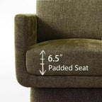Lot de 2 fauteuils d'appoint modernes pivotants à 360°, fauteuils de salon rembourrés avec assise épaisse de 16,5 cm pour salon, chambre ou bureau - Panipeachy