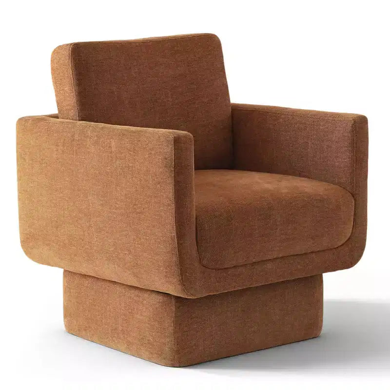 Lot de 2 fauteuils d'appoint modernes pivotants à 360°, fauteuils de salon rembourrés avec assise épaisse de 16,5 cm pour salon, chambre ou bureau - Panipeachy