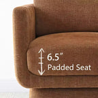 Lot de 2 fauteuils d'appoint modernes pivotants à 360°, fauteuils de salon rembourrés avec assise épaisse de 16,5 cm pour salon, chambre ou bureau - Panipeachy