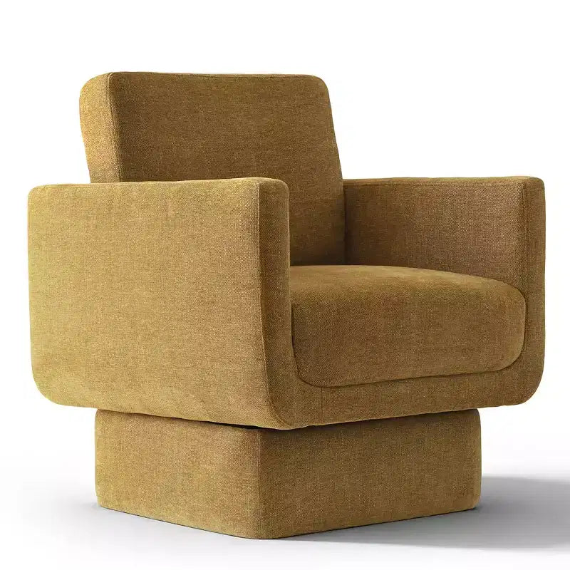 Lot de 2 fauteuils d'appoint modernes pivotants à 360°, fauteuils de salon rembourrés avec assise épaisse de 16,5 cm pour salon, chambre ou bureau - Panipeachy