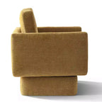 Lot de 2 fauteuils d'appoint modernes pivotants à 360°, fauteuils de salon rembourrés avec assise épaisse de 16,5 cm pour salon, chambre ou bureau - Panipeachy