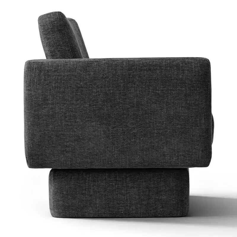 Lot de 2 fauteuils d'appoint modernes pivotants à 360°, fauteuils de salon rembourrés avec assise épaisse de 16,5 cm pour salon, chambre ou bureau - Panipeachy