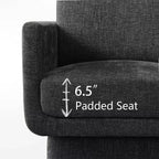 Lot de 2 fauteuils d'appoint modernes pivotants à 360°, fauteuils de salon rembourrés avec assise épaisse de 16,5 cm pour salon, chambre ou bureau - Panipeachy