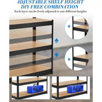 Scaffalature da Garage a 5 Ripiani Resistenti, con Capacità di Carico di 907 kg, Scaffali Utilitari Regolabili in Metallo per Garage/Magazzino/Dispensa/Cantina