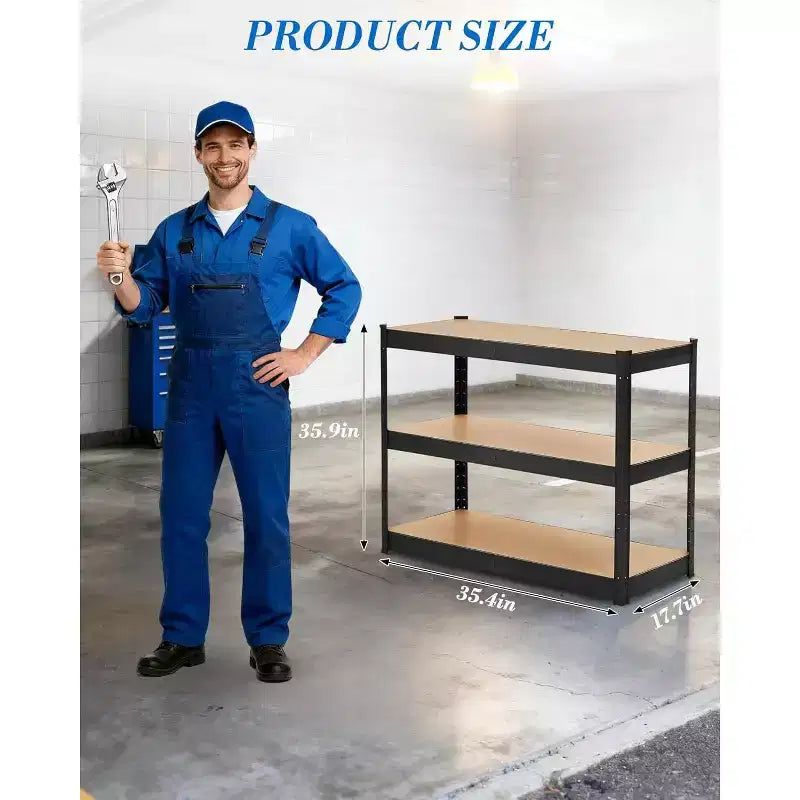 Scaffalature da Garage a 5 Ripiani Resistenti, con Capacità di Carico di 907 kg, Scaffali Utilitari Regolabili in Metallo per Garage/Magazzino/Dispensa/Cantina