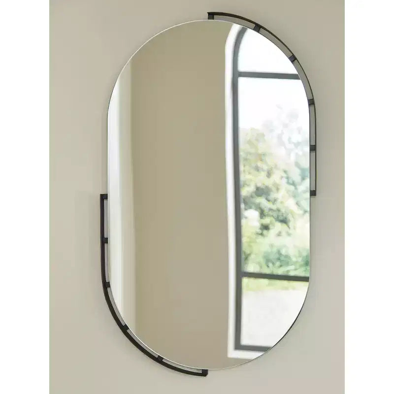 Signature Design by Ashley Valkings Oval Contemporary Wall Accent Mirror