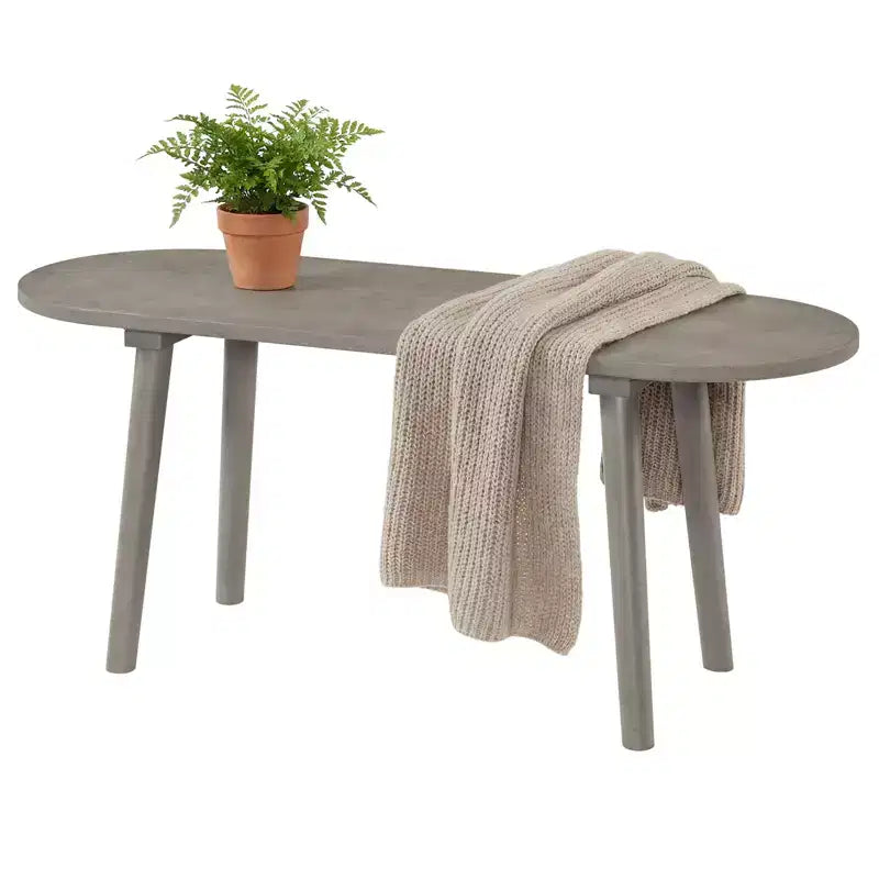 Costway 43'' Solid Wood Farmhouse Dining Bench w/Rubber Wood Legs for Living Room Kitchen