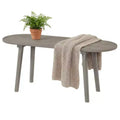 Costway 43'' Solid Wood Farmhouse Dining Bench w/Rubber Wood Legs for Living Room Kitchen