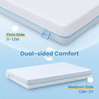 Materassino per culla BaybyNest Mini 38x24x4 pollici Portatile fronte-retro da box - Gel memory foam rinfrescante, bilanciamento della temperatura - Certificato CertiPUR-US