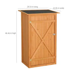 Casetta porta attrezzi da esterno in legno - Armadio da giardino impermeabile con tetto piatto e chiusura a chiave per cortile, terrazzo, prato e terreno agricolo.