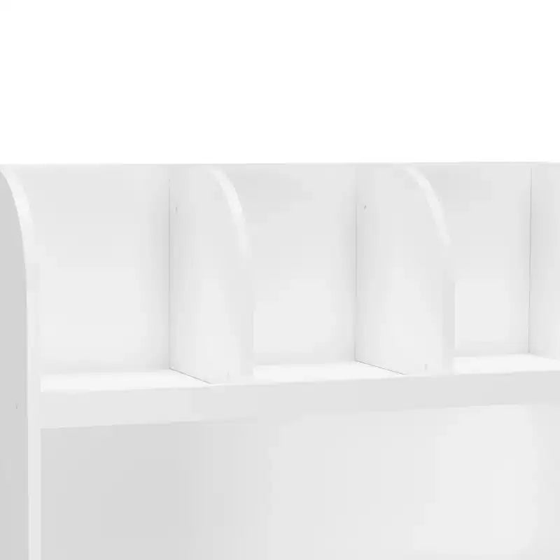 VIYET 24 Libreria per Bambini a 4 Scomparti, Scaffale per Esposizione e Contenimento in MDF Bianco (Organizzatore di Giocattoli Antiribaltamento per Sala Giochi/Nursery)