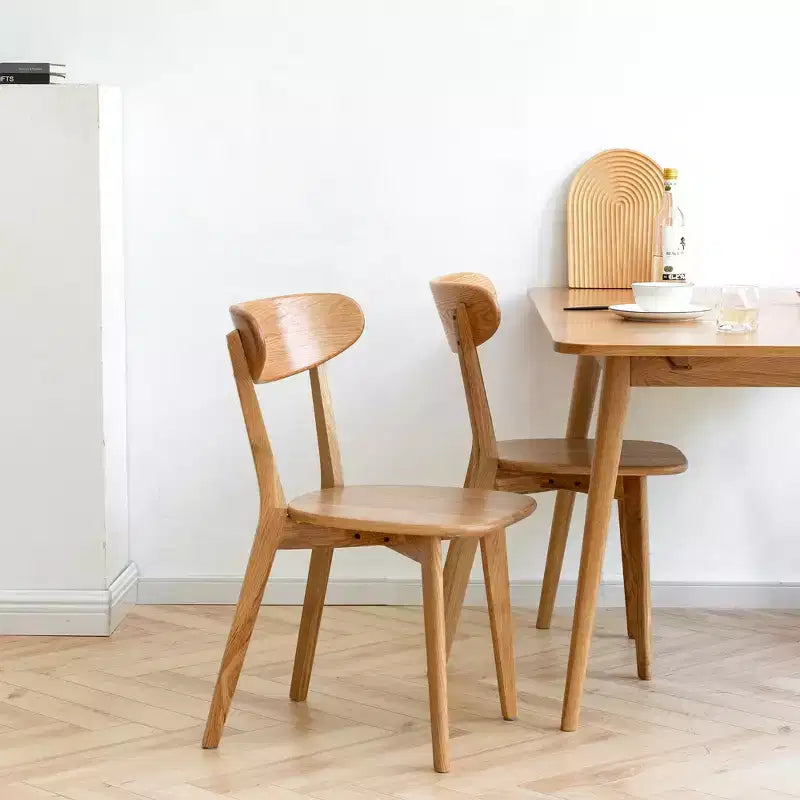 MAYEERTY Set di 4 Sedie da Pranzo in Legno Massello, Sedie in Legno Naturale per Cucina, Sala da Pranzo, Salotto