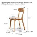 MAYEERTY Set di 4 Sedie da Pranzo in Legno Massello, Sedie in Legno Naturale per Cucina, Sala da Pranzo, Salotto