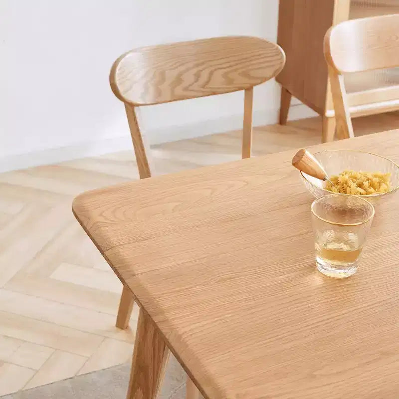 MAYEERTY Set di 4 Sedie da Pranzo in Legno Massello, Sedie in Legno Naturale per Cucina, Sala da Pranzo, Salotto