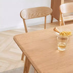 MAYEERTY Set di 4 Sedie da Pranzo in Legno Massello, Sedie in Legno Naturale per Cucina, Sala da Pranzo, Salotto