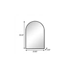 HomeRoots 35 Specchio decorativo con cornice ad arco in metallo nero