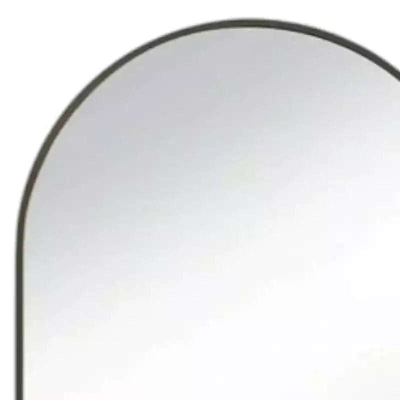 HomeRoots 35 Specchio decorativo con cornice ad arco in metallo nero