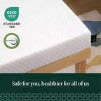 Materasso in Memory Foam Zinus da 12,7 cm a due strati, senza fibra di vetro, rigidità media, strati rinfrescanti traspiranti, materiali certificati sicuri
