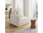 Whisen Modular Right Armrest Chenille Sectional Sofa, Convertible Tofu Block Sofa Floor Sofa Bed - Cream