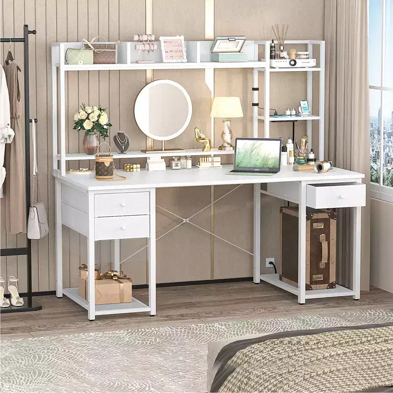 Scrivania per computer con cassetti