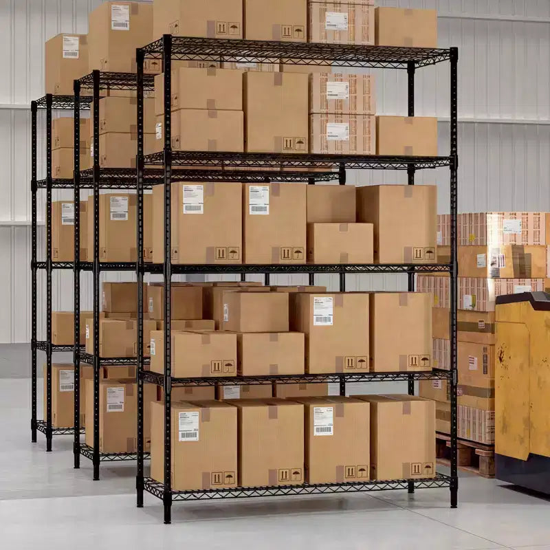 Costway Scaffale Portaoggetti a 5 Ripiani in Metallo Capacità 1814 kg, Organizzatore di Stoccaggio per Casa e Cucina