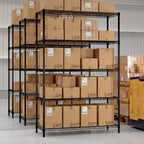 Costway Scaffale Portaoggetti a 5 Ripiani in Metallo Capacità 1814 kg, Organizzatore di Stoccaggio per Casa e Cucina
