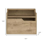 13 Comodino sospeso in legno beige a un cassetto