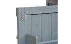 Isola da Cucina Mobile e Armadietto Contenitore per Esterni Stile Rustico Top in Acciaio Inossidabile Portaspezie Adatto per Cucine Grigio-Blu