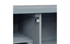 Isola da Cucina Mobile e Armadietto Contenitore per Esterni Stile Rustico Top in Acciaio Inossidabile Portaspezie Adatto per Cucine Grigio-Blu