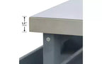 Isola da Cucina Mobile e Armadietto Contenitore per Esterni Stile Rustico Top in Acciaio Inossidabile Portaspezie Adatto per Cucine Grigio-Blu