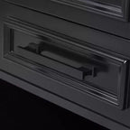 Isola per Cucina da 54,9" con Anta a Ribalta, Presa di Corrente, Carrello Contenitore con Ante in Vetro e Stile Rustico, 4 Ripiani e Ruote (Senza Sgabelli)