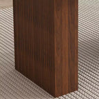 Tavolo da pranzo ovale da 62,9 pollici per 6 persone con piano in MDF impiallacciato noce e base in MDF, tavolo da pranzo moderno in stile rustico con superficie impermeabile e resistente ai graffi
