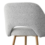Set di 2 sgabelli da bar in boucle altezza bancone, 27 sedie moderne imbottite per isola cucina con gambe in metallo finitura legno