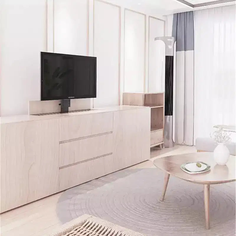 Carrello TV Mobile con Ruote, Supporta TV da 32-65 pollici fino a 50 kg, Regolabile in Altezza, Nero