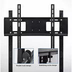Carrello TV Mobile con Ruote, Supporta TV da 32-65 pollici fino a 50 kg, Regolabile in Altezza, Nero