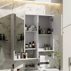 Mobiletto da bagno con specchio da parete moderno Mazie 29'', mensole e portasciugamani