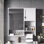 Mobiletto da bagno con specchio da parete moderno Mazie 29'', mensole e portasciugamani