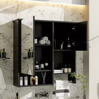 Mobiletto da bagno con specchio da parete moderno Mazie 29'', mensole e portasciugamani
