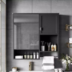 Mobiletto da bagno con specchio da parete moderno Mazie 29'', mensole e portasciugamani