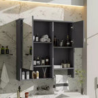 Mobiletto da bagno con specchio da parete moderno Mazie 29'', mensole e portasciugamani