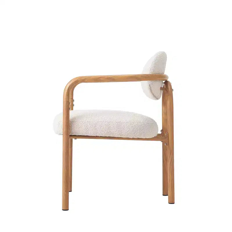 Sedie da pranzo moderne in metallo imbottite con schienale (Set di 2)