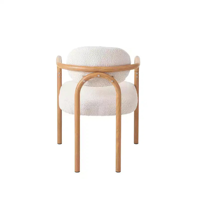 Sedie da pranzo moderne in metallo imbottite con schienale (Set di 2)