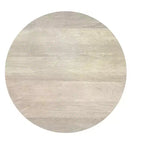 Tavolino rotondo contemporaneo Kessler in legno massello di mango, larghezza 45 cm, finitura sbiancata, completamente assemblato