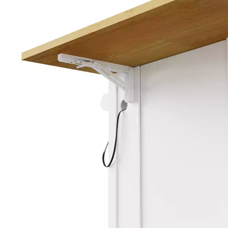 Isola da Cucina Grande da 48 Pollici con 5 Ruote e 2 Sgabelli da Bar, Presa di Corrente, Carrello Contenitore con Piano Pieghevole, Ripiani Laterali Aperti, 2 Cassetti, Bianco